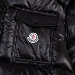 Jacket Puffer Moncler Black with Hood MCL013 - Image 4