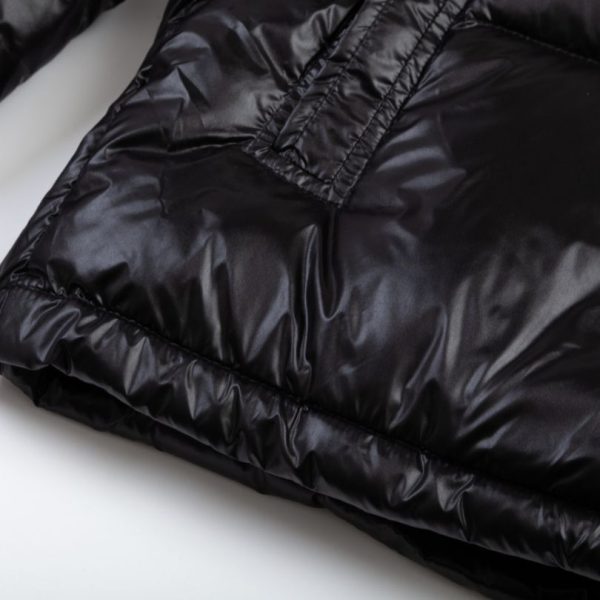 Jacket Puffer Moncler Black with Hood MCL013 - Image 8