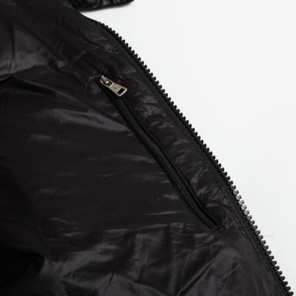 Jacket Puffer Moncler Black with Hood MCL013 - Image 9