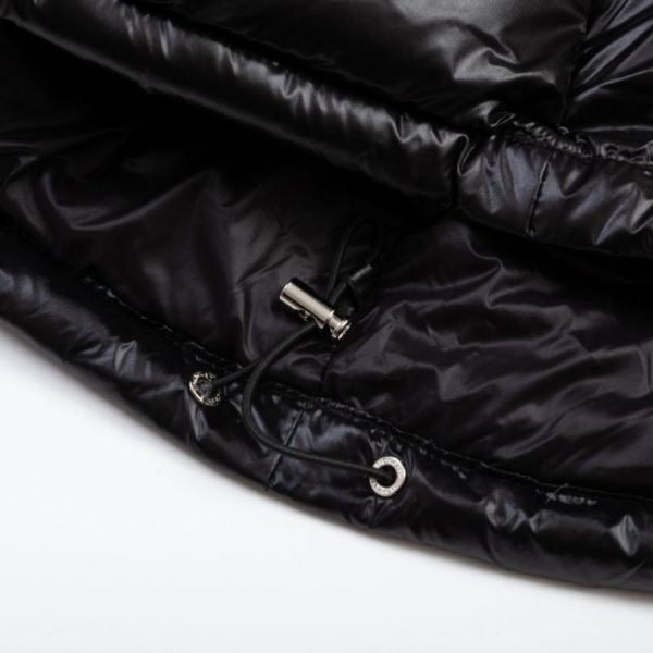 Jacket Puffer Moncler Black with Hood MCL013 - Image 10