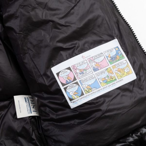 Jacket Puffer Moncler Black with Hood MCL013 - Image 13