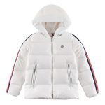 Jacket Puffer Moncler White Hooded MCL014