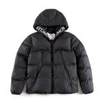 Jacket Puffer Moncler Hooded Black MCL017