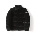 Jacket Puffer Moncler with Logo Trim Hood MCL019