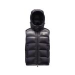 Vest Puffer Moncler with Hood Black MCL021