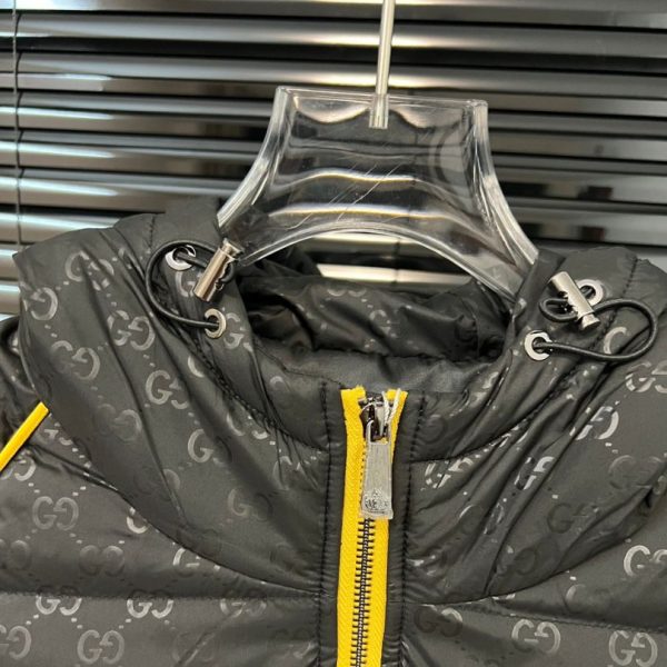 Jacket Puffer Gucci GG Monogram Hooded GC111 - Image 3