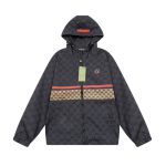 Jacket Windbreaker Gucci Monogram Beige Brown GC112