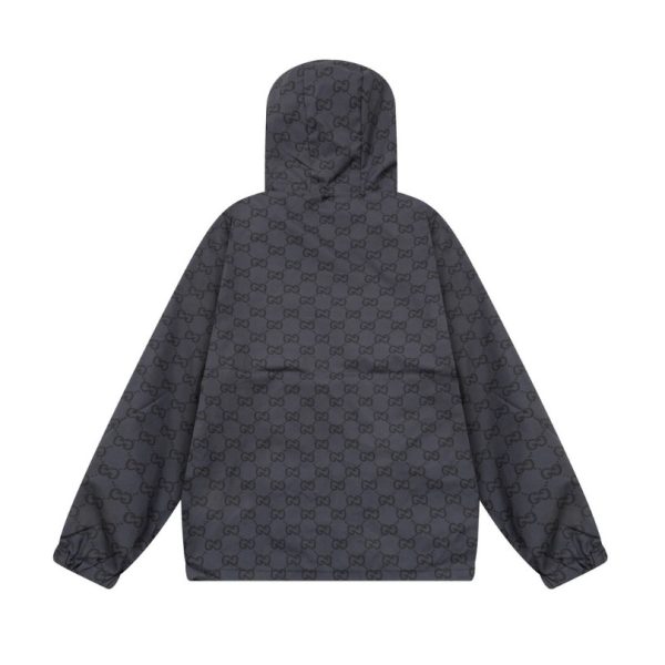 Jacket Windbreaker Gucci Monogram Beige Brown GC112 - Image 3