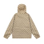 Jacket Windbreaker Gucci Monogram Beige Brown GC112 - Image 4
