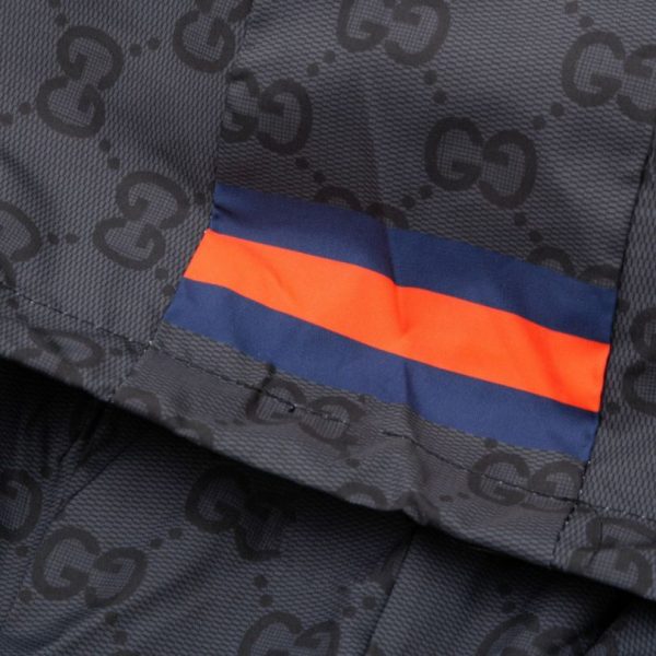 Jacket Windbreaker Gucci Monogram Beige Brown GC112 - Image 9