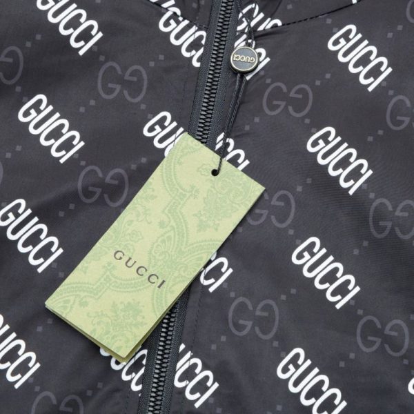 Jacket Windbreaker Gucci Monogram Gray GC113 - Image 4