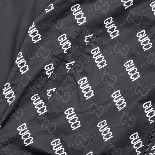 Jacket Windbreaker Gucci Monogram Gray GC113 - Image 9