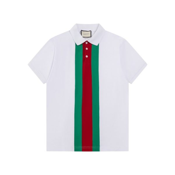 Polo Gucci Vertical Stripe Logo GC118 - Image 2