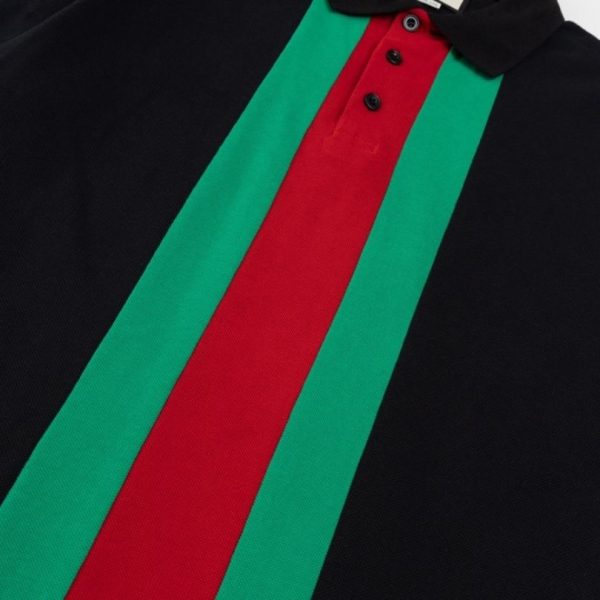 Polo Gucci Vertical Stripe Logo GC118 - Image 5