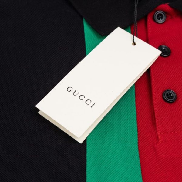 Polo Gucci Vertical Stripe Logo GC118 - Image 8