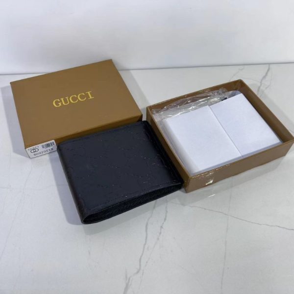 Wallet Gucci Black Embossed Leather GC121 - Image 5