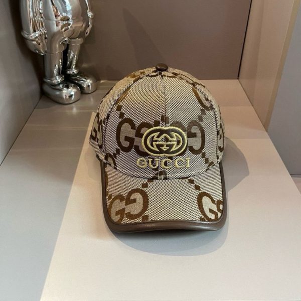 Cap Gucci GG Monogram Beige Baseball GC123 - Image 4