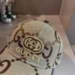 Cap Gucci GG Monogram Beige Baseball GC123 - Image 5