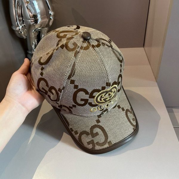 Cap Gucci GG Monogram Beige Baseball GC123 - Image 6