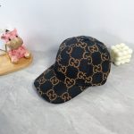 Cap Gucci GG Monogram Black and Brown GC124