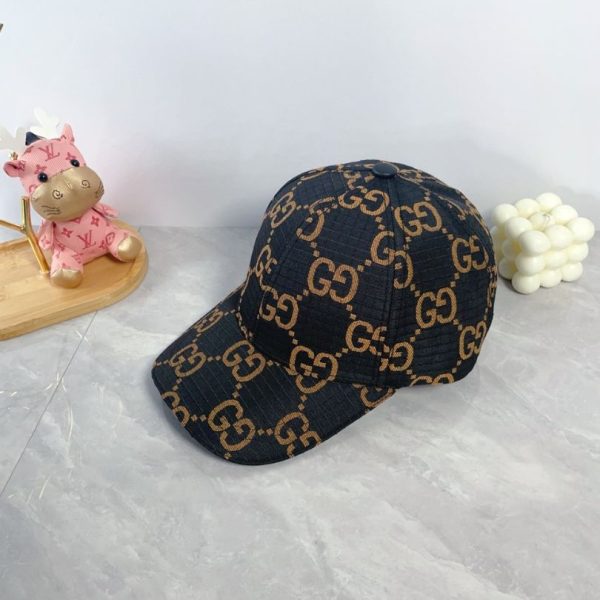 d116032_3465-1.jpg Cap Gucci GG Monogram Black and Brown GC124 - Image 1