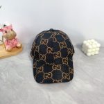 Cap Gucci GG Monogram Black and Brown GC124 - Image 2