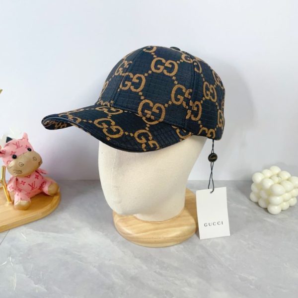 Cap Gucci GG Monogram Black and Brown GC124 - Image 3