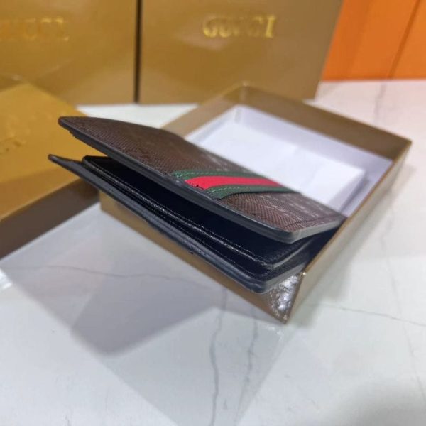 Wallet Gucci Monogram with Green-Red Web Stripe GC132 - Image 4
