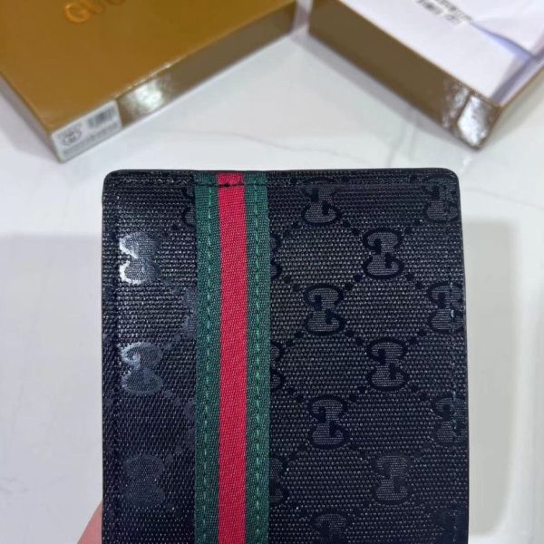 Wallet Gucci Monogram with Green-Red Web Stripe GC132 - Image 5