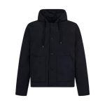 Jacket Hooded Louis Vuitton Monogram Quilted Black LV073