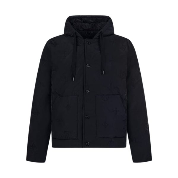 d116903_7626-1.jpg Jacket Hooded Louis Vuitton Monogram Quilted Black LV073 - Image 1