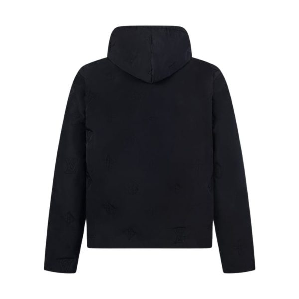 Jacket Hooded Louis Vuitton Monogram Quilted Black LV073 - Image 2