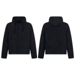 Jacket Hooded Louis Vuitton Monogram Quilted Black LV073 - Image 3