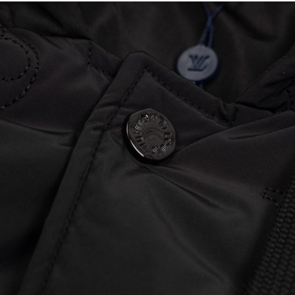 Jacket Hooded Louis Vuitton Monogram Quilted Black LV073 - Image 5