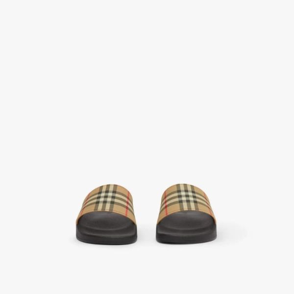 Slide Sandals Burberry Check Print Plaid BY008 - Image 2