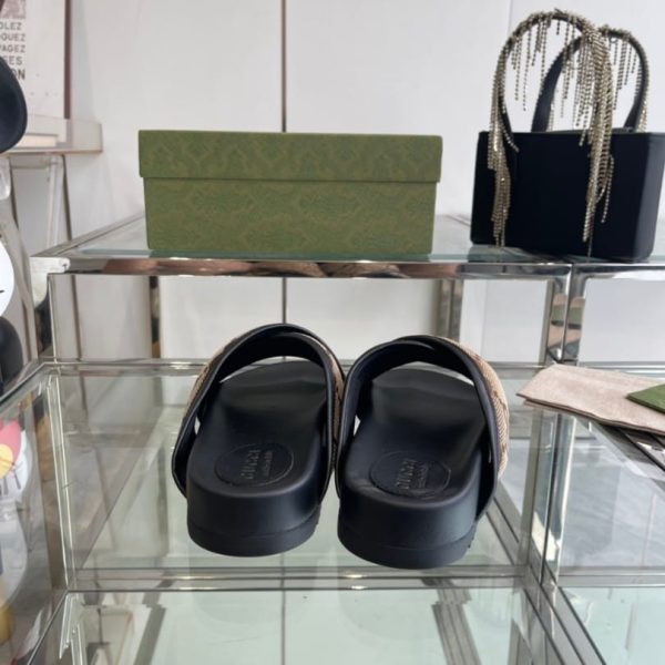 Slides Gucci GG Canvas Black Brown GC133 - Image 6
