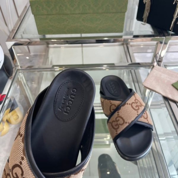 Slides Gucci GG Canvas Black Brown GC133 - Image 7