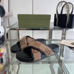 Slides Gucci GG Canvas Black Brown GC133 - Image 9