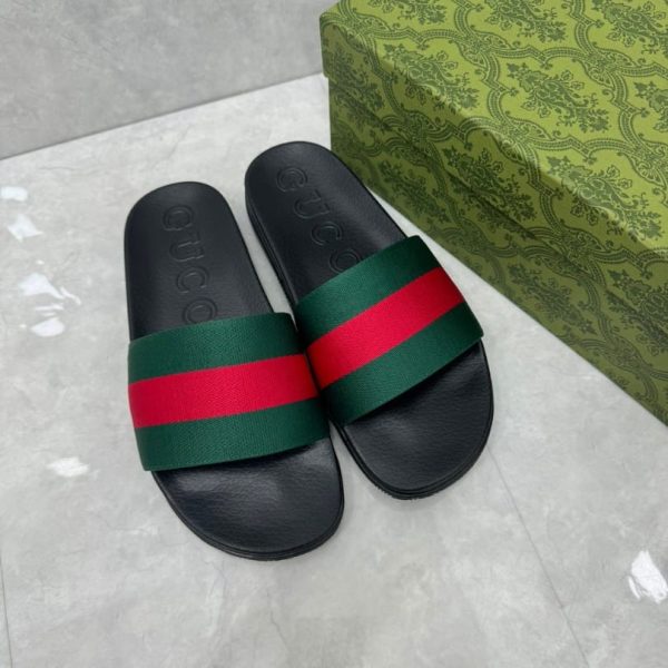Slides Gucci Slide with Web Ribbon GC134 - Image 2