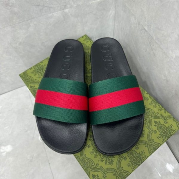 Slides Gucci Slide with Web Ribbon GC134 - Image 3