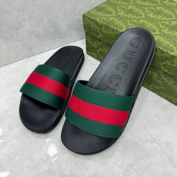 Slides Gucci Slide with Web Ribbon GC134 - Image 6
