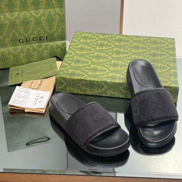 Slides Gucci GG Black GC138 - Image 5