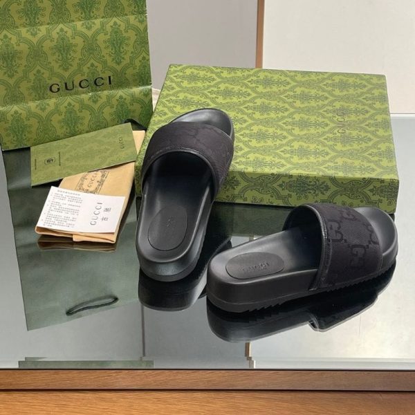 Slides Gucci GG Black GC138 - Image 7