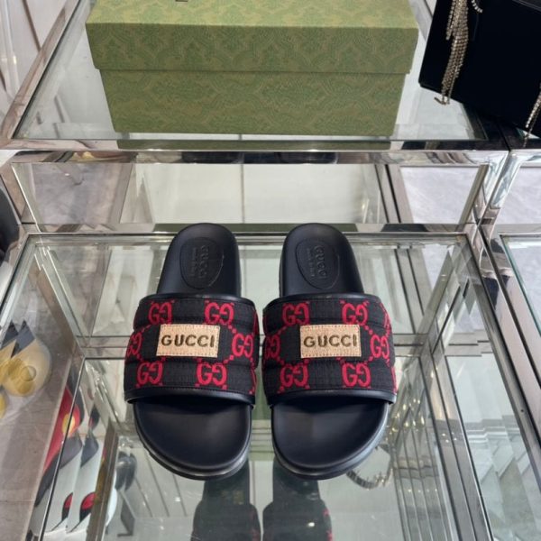 d117411_16895-1.jpg Slides Gucci GG Canvas with Logo Patch GC140 - Image 1