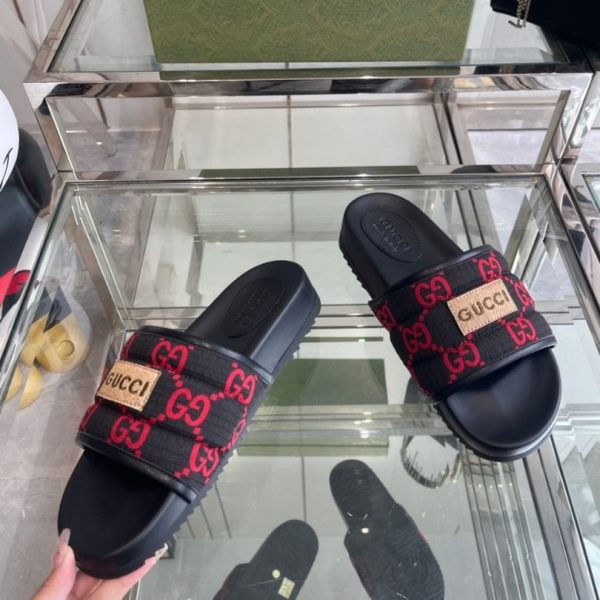 Slides Gucci GG Canvas with Logo Patch GC140 - Image 4