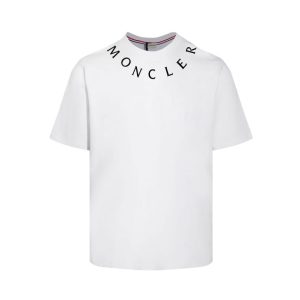T-shirt Moncler White Logo Crewneck MCL028