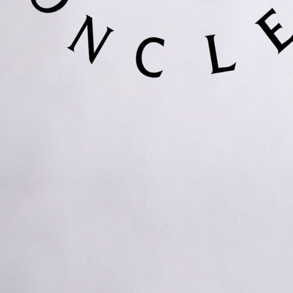 T-shirt Moncler White Logo Crewneck MCL028 - Image 3