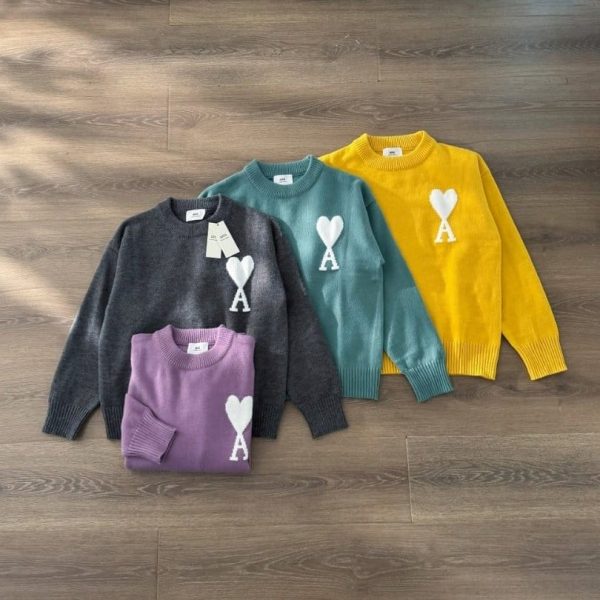 d117514_18440-1.jpg Sweater Ami Paris Ami de Coeur crew neck AMP001 - Image 1