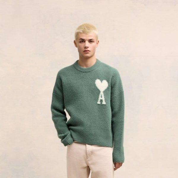 Sweater Ami Paris Ami de Coeur crew neck AMP001 - Image 3