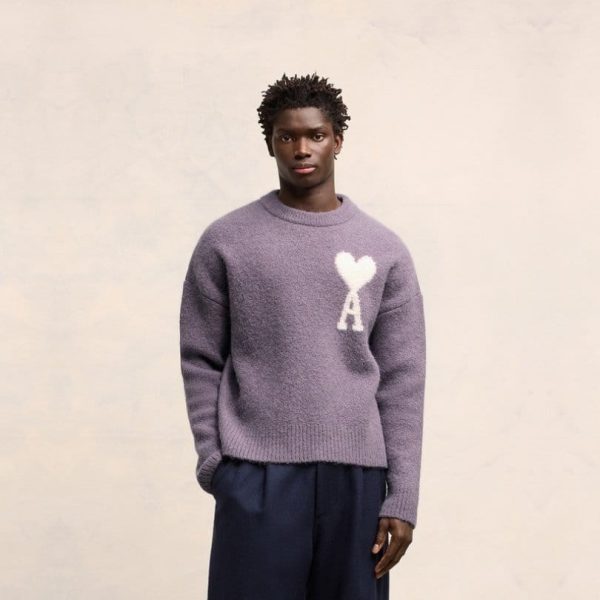 Sweater Ami Paris Ami de Coeur crew neck AMP001 - Image 4